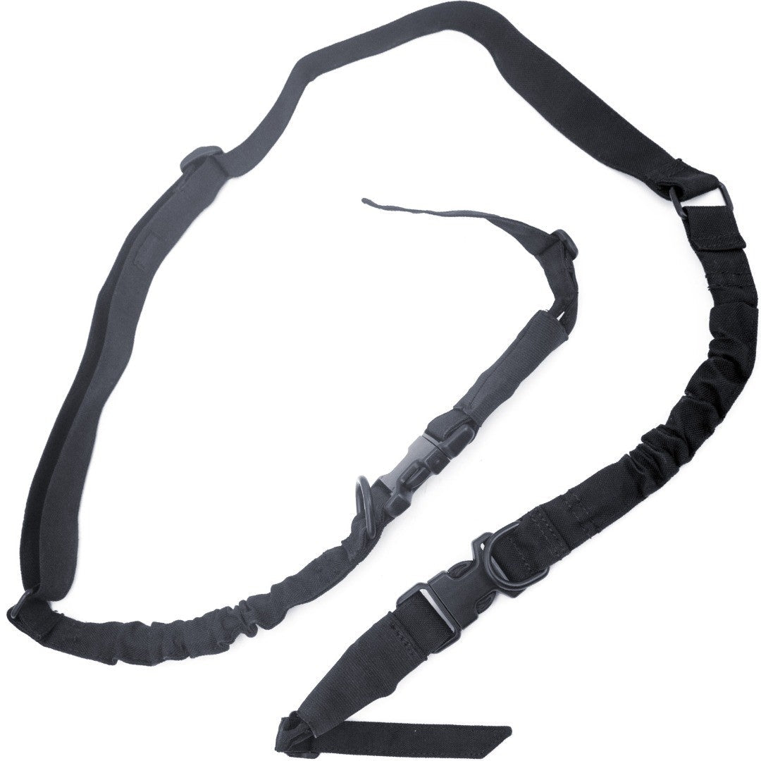 Two Point Bungee Sling – Adjustable Airsoft Rifle Sling (Black) - Airsoft Assault